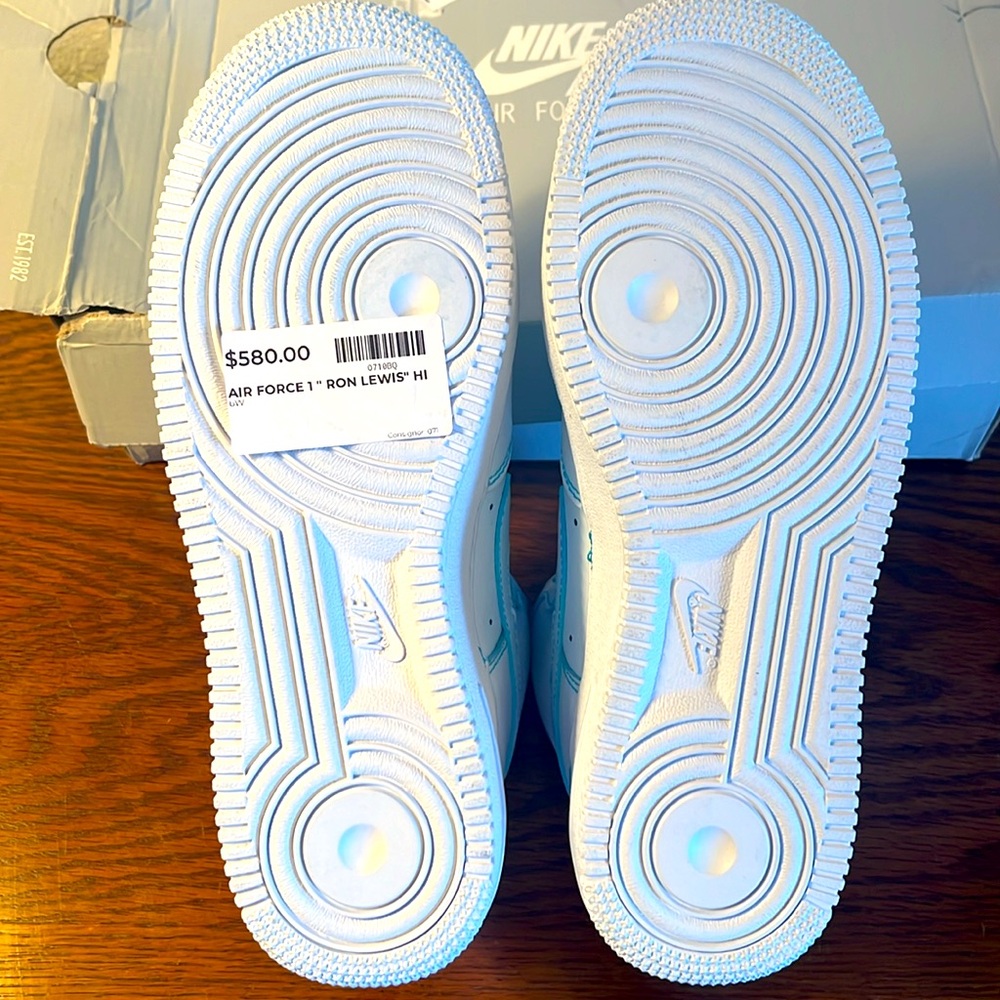 Brand New NIKE AF1 High “Glacier” ICE BLUE COLORWAY by Ron Louis - Picture 4 of 11